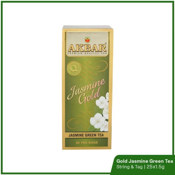 Akbar Jasmine Green Gold Tea - String & Tag