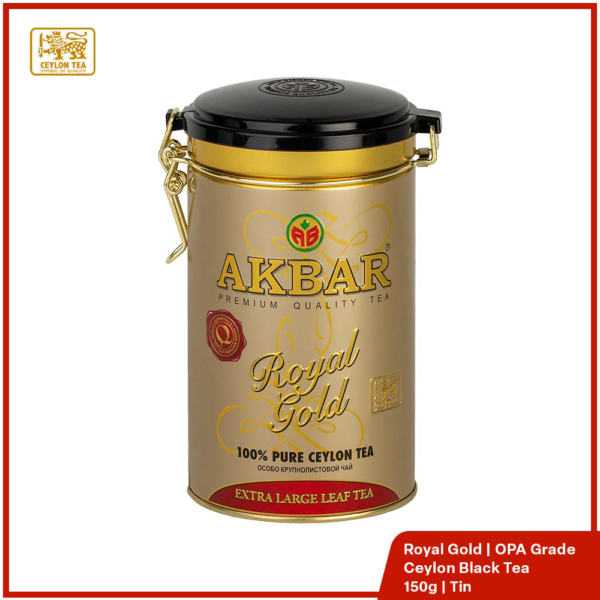 Akbar Royal Gold Big Leaf Tea – 150g Tin